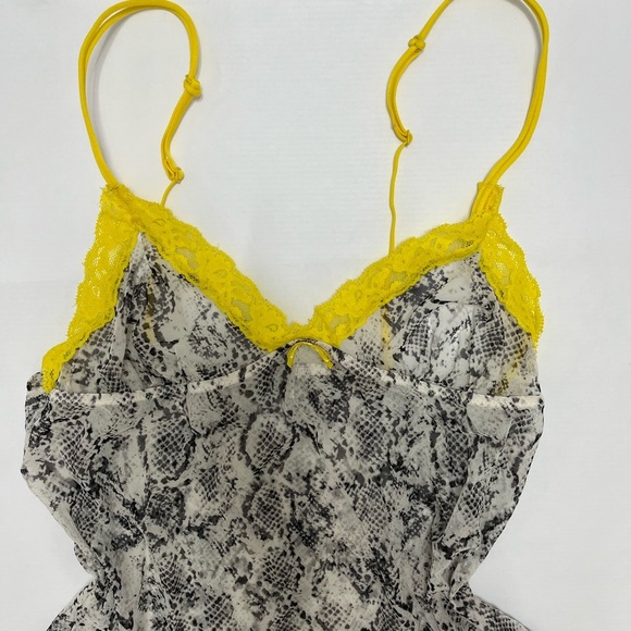 La Senza - y2k snakeskin sheer babydoll slip - size L - Picture 8 of 9